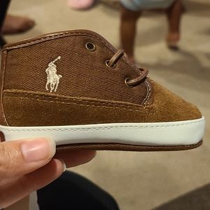 Ralph Lauren soft bottom baby booties